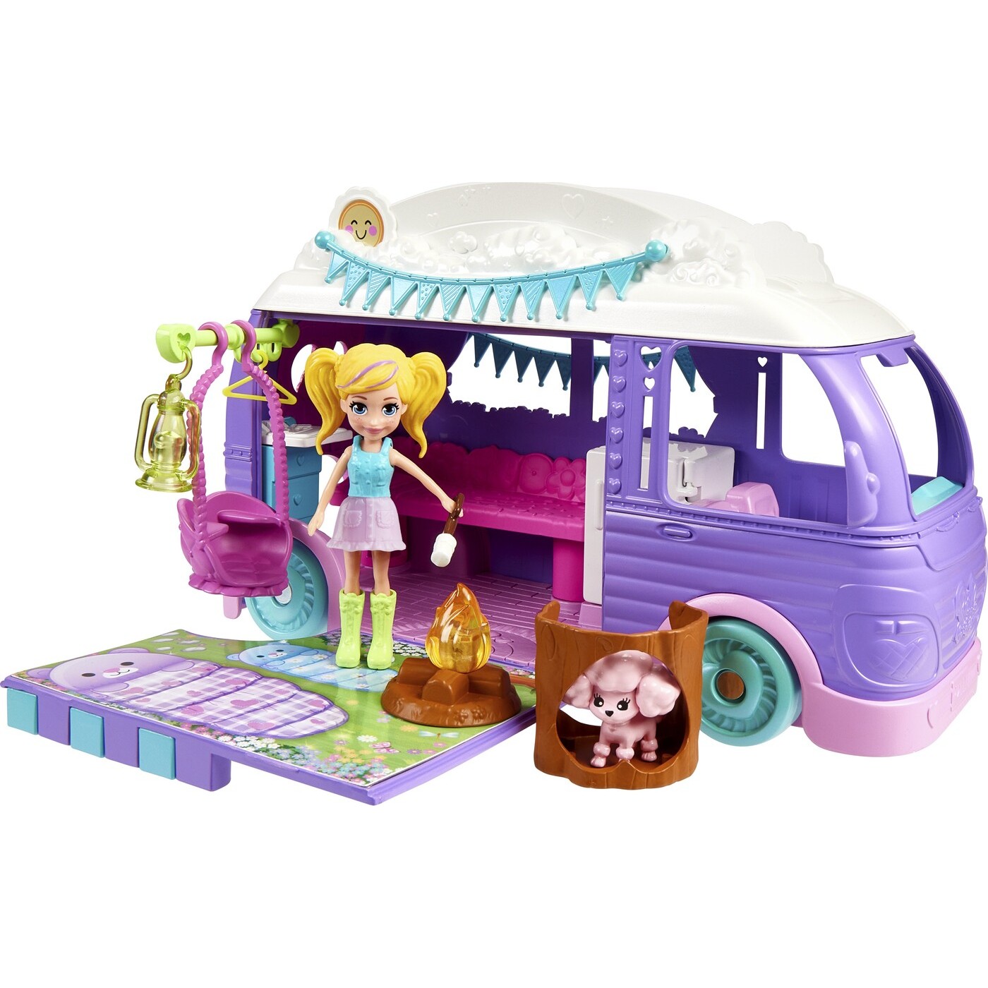 Polly Pocket Glamping Τροχόσπιτο Σετ Παιχνιδιού (JCC32)