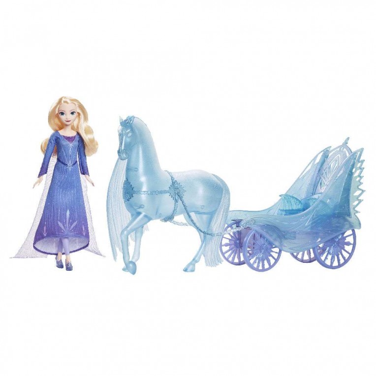 Disney Frozen Κούκλα Έλσα και Nokk με Άμαξα (JBG56)