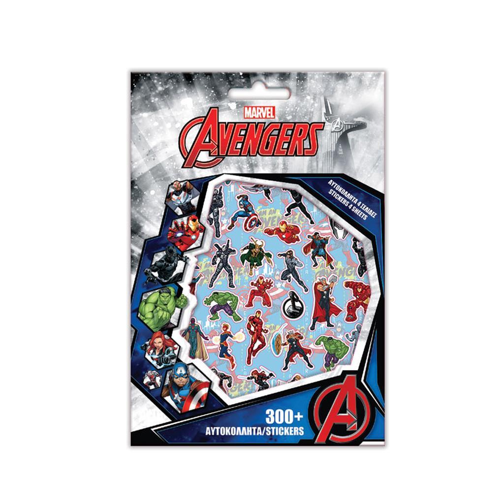 Αυτοκόλλητα Avengers σε Μπλοκ 300 τμχ 21,5×14,5 εκ. (000506044)