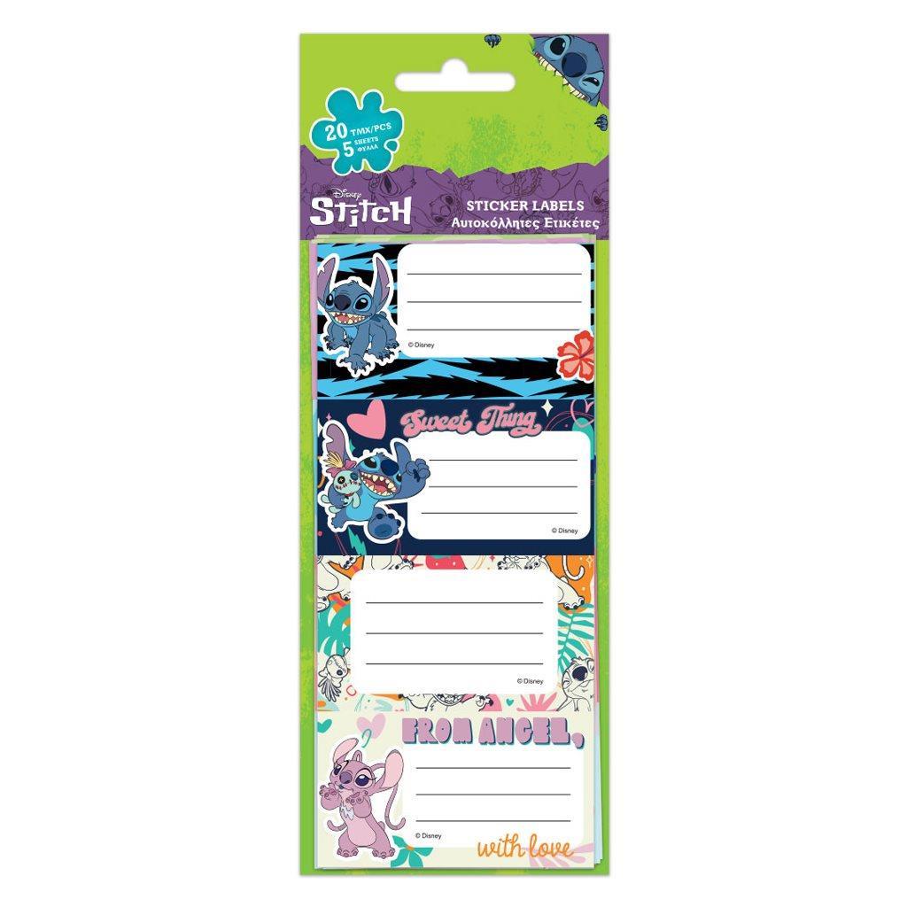 Ετικέτες Αυτοκόλλητες Disney Stitch 20τεμ. 5φ. (000564614)