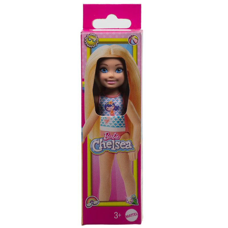 Mattel Barbie Chelsea Κούκλα Ξανθιά Μαγιώ Γοργόνα (GLN73/JBG70)