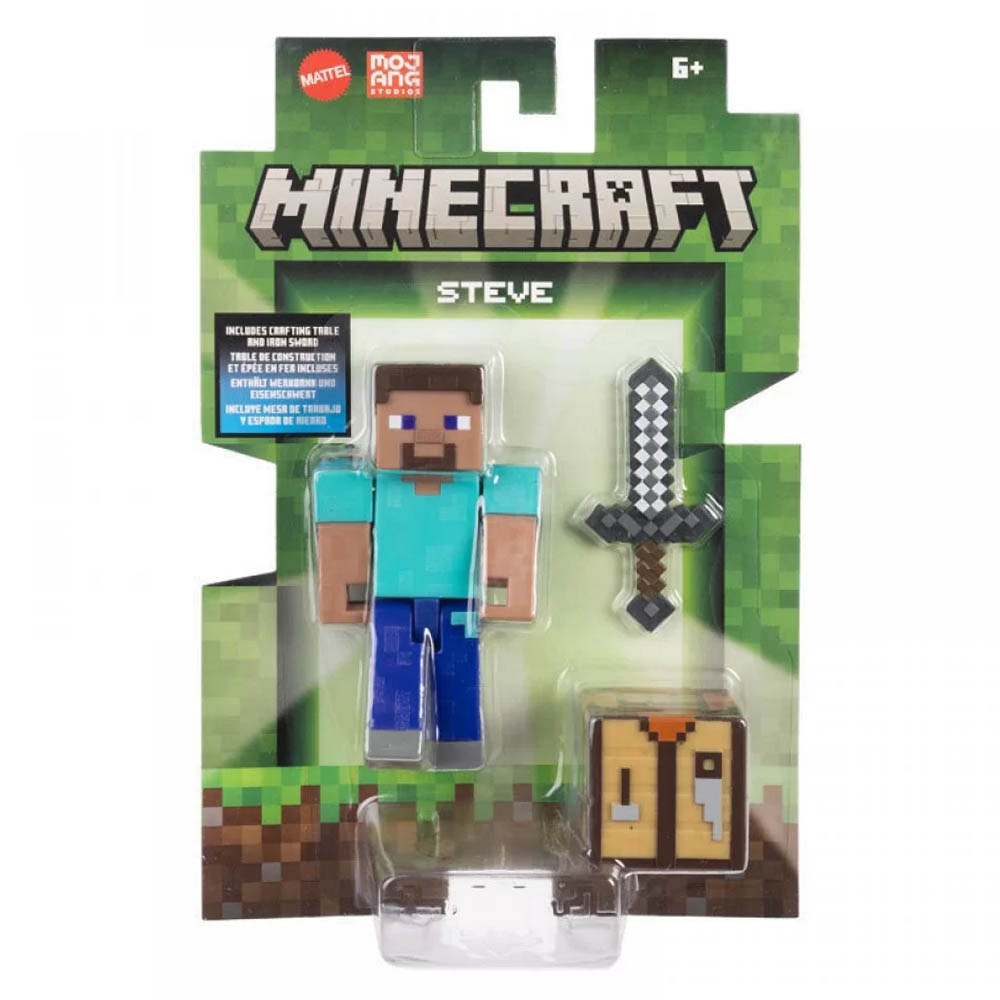 Mattel Minecraft Φιγούρα 8εκ. – Steve (GTP08/JCN28)