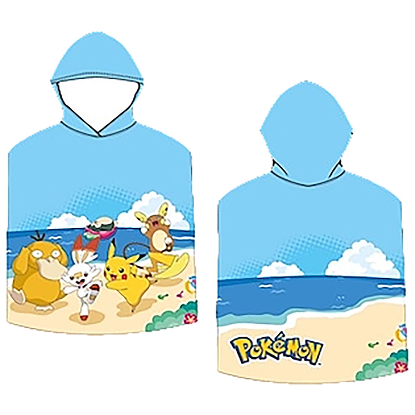 Πετσέτα Θαλάσσης Ποντσο Microfiber Pokemon 100x50cm