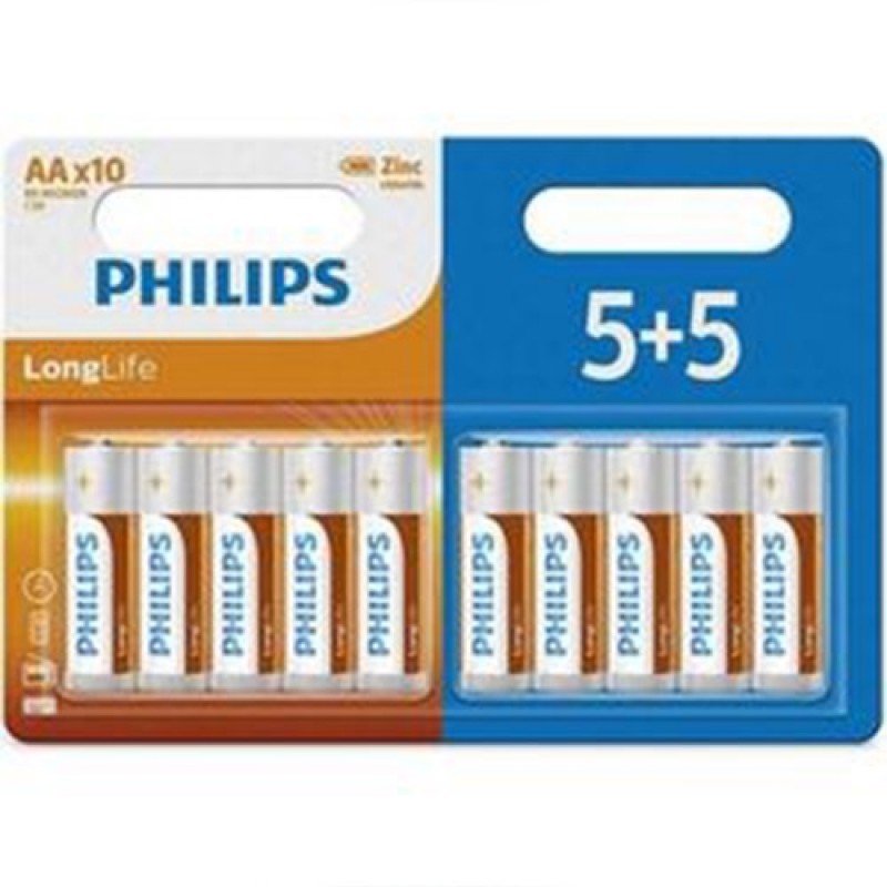 Μπαταρίες Philips Longlife AA 5+5τμχ