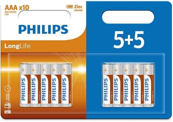Μπαταρίες Philips Longlife AAA 5+5τμχ