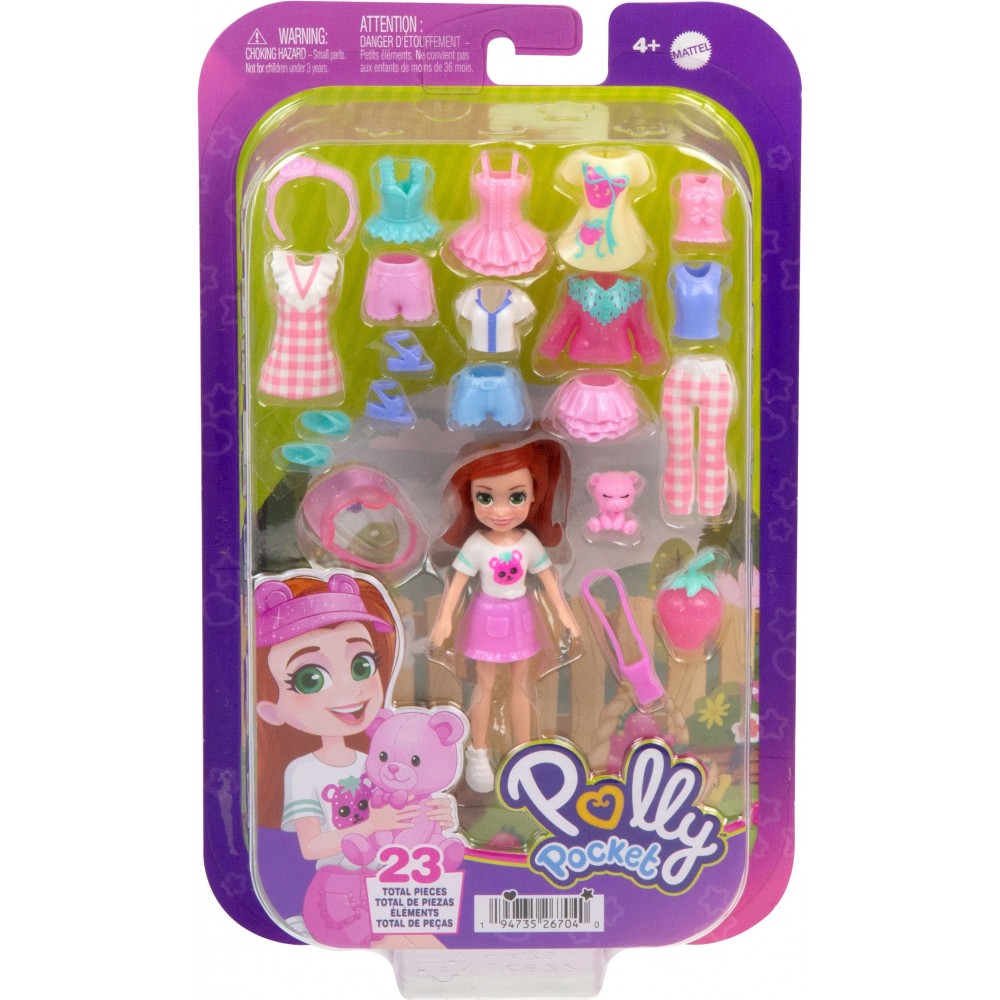 Polly Pocket Polly Κούκλα Με Μόδες Μεσαίο Pack (HKV88/JCB22)