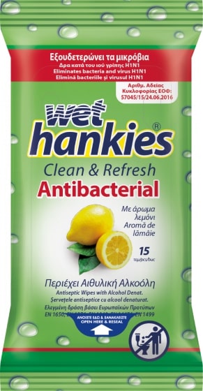Wet Hankies 72s Lemon